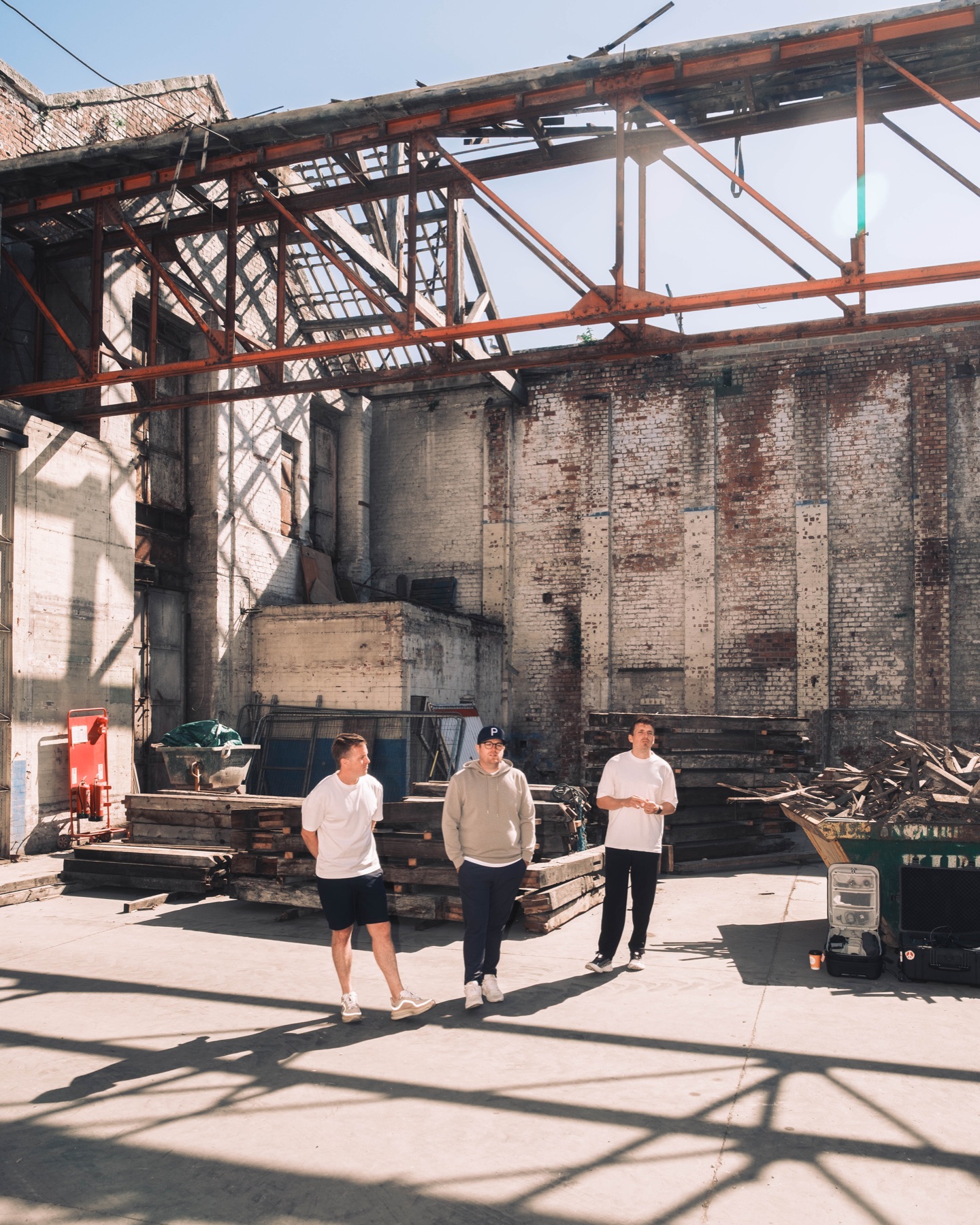 Club Mona founders walking through the future venue