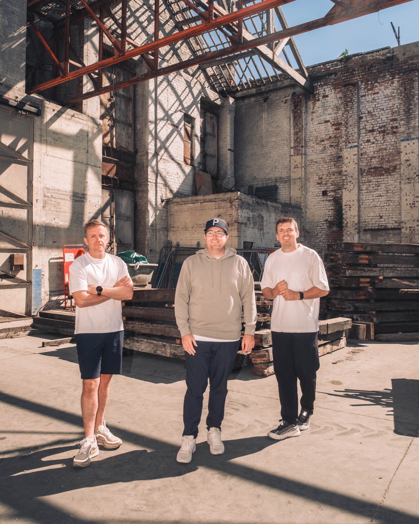 Portrait of the Club Mona founders inside the future venue