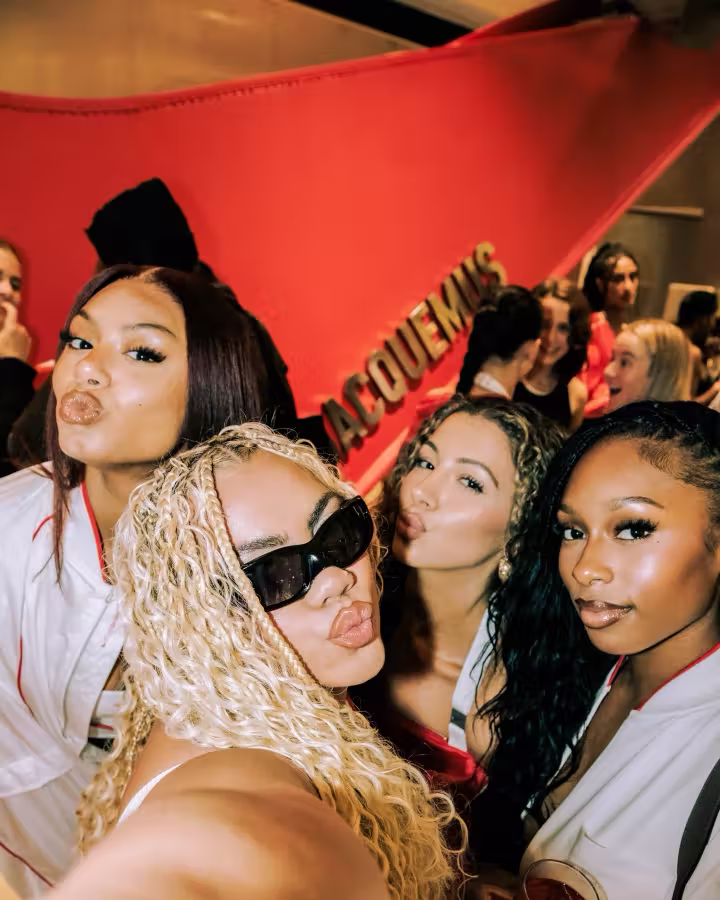 Guests photographed at the Nike x Jacquemus launch
