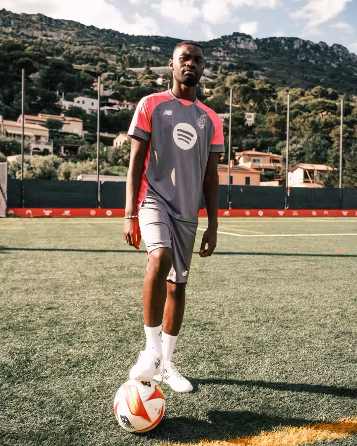 Footballer photographed at Santan Cup in Monaco
