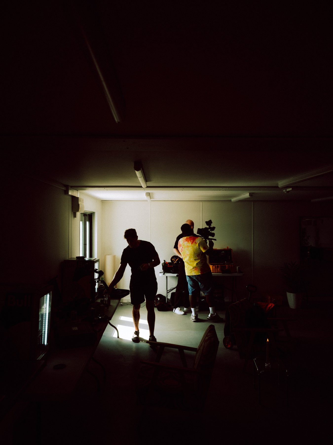 Production crew preparing backstage before R&B Slow Jams